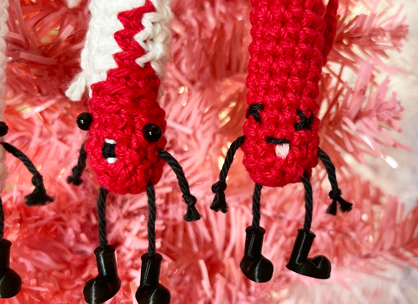 Funny Christmas Ornaments Evolution of a Tampon Set of 3 Crochet Tampons