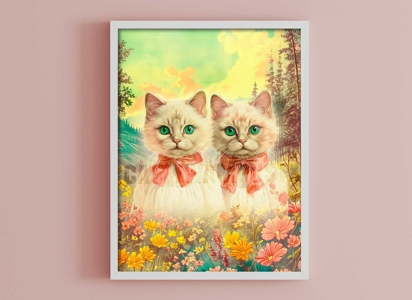 Anthropomorphic Cats Fine Art Print