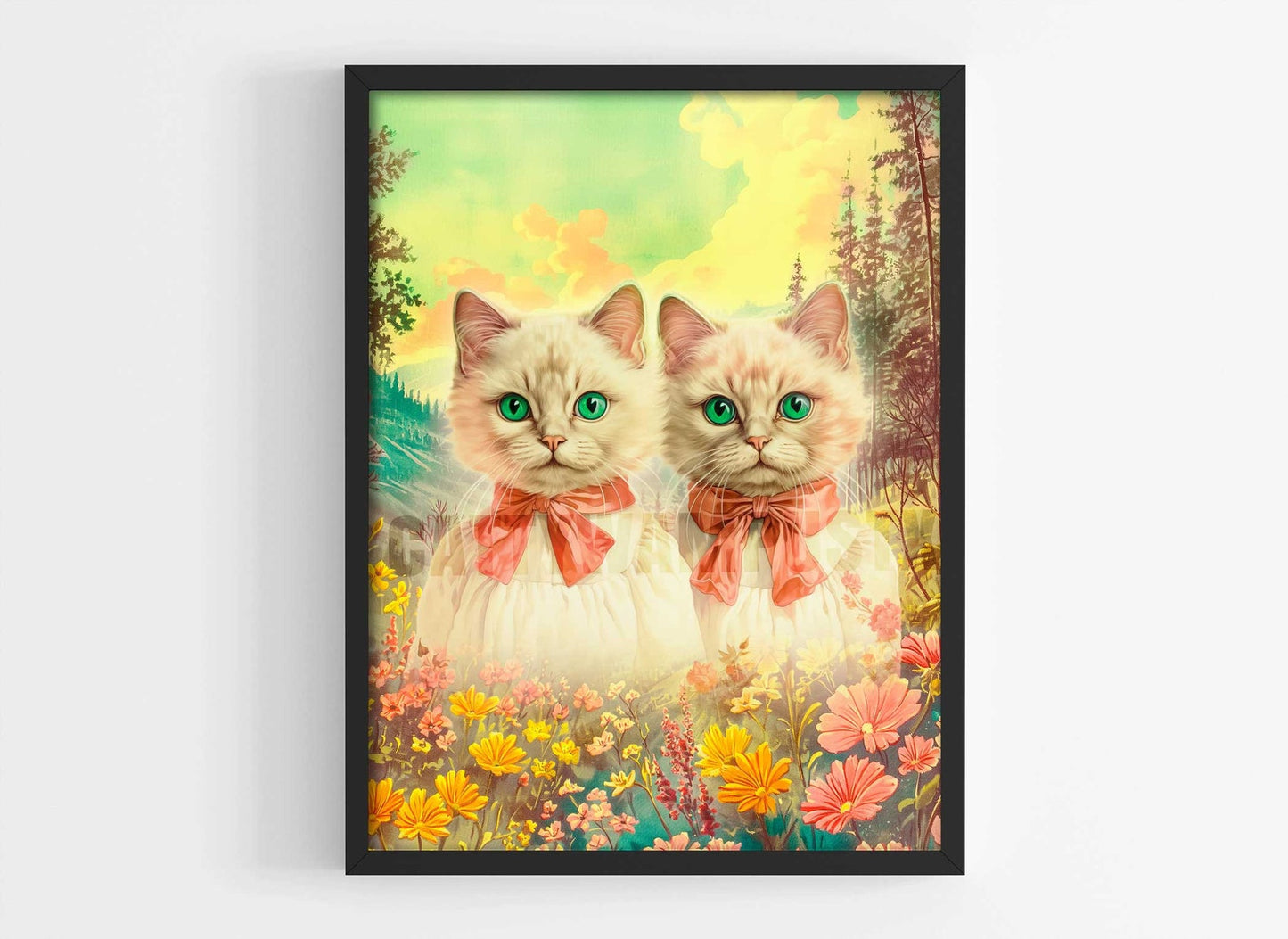 Anthropomorphic Cats Fine Art Print