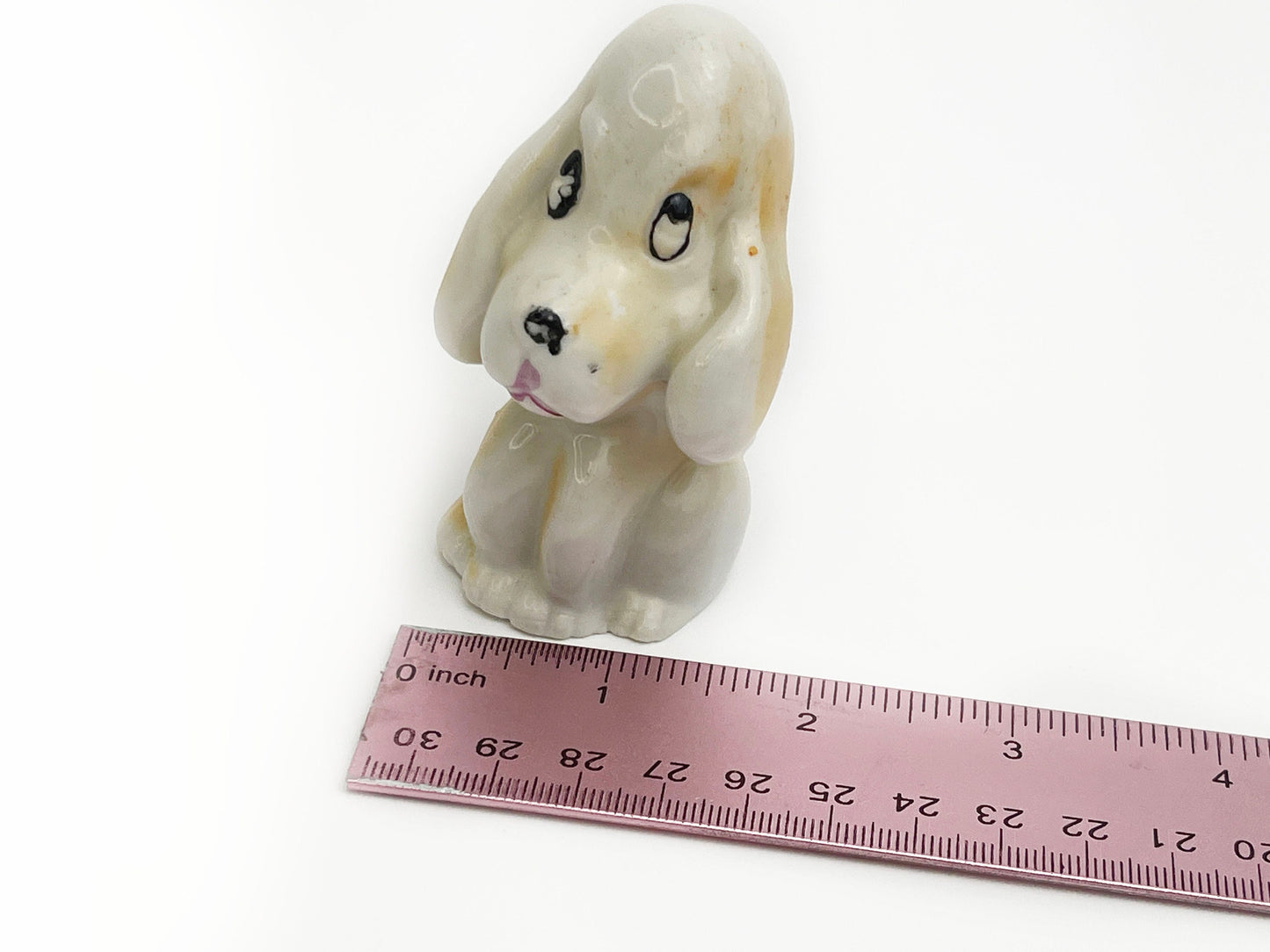 Vintage Ceramic Anthropomorphic Dog | Kitschy Bloodhound Figurine | Big eyes | Made in Japan