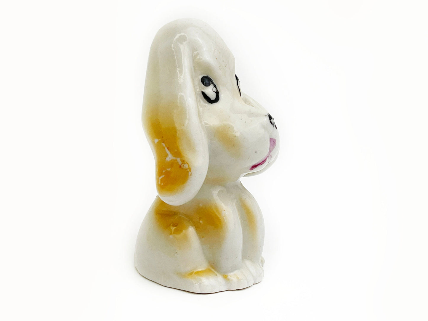 Vintage Ceramic Anthropomorphic Dog | Kitschy Bloodhound Figurine | Big eyes | Made in Japan