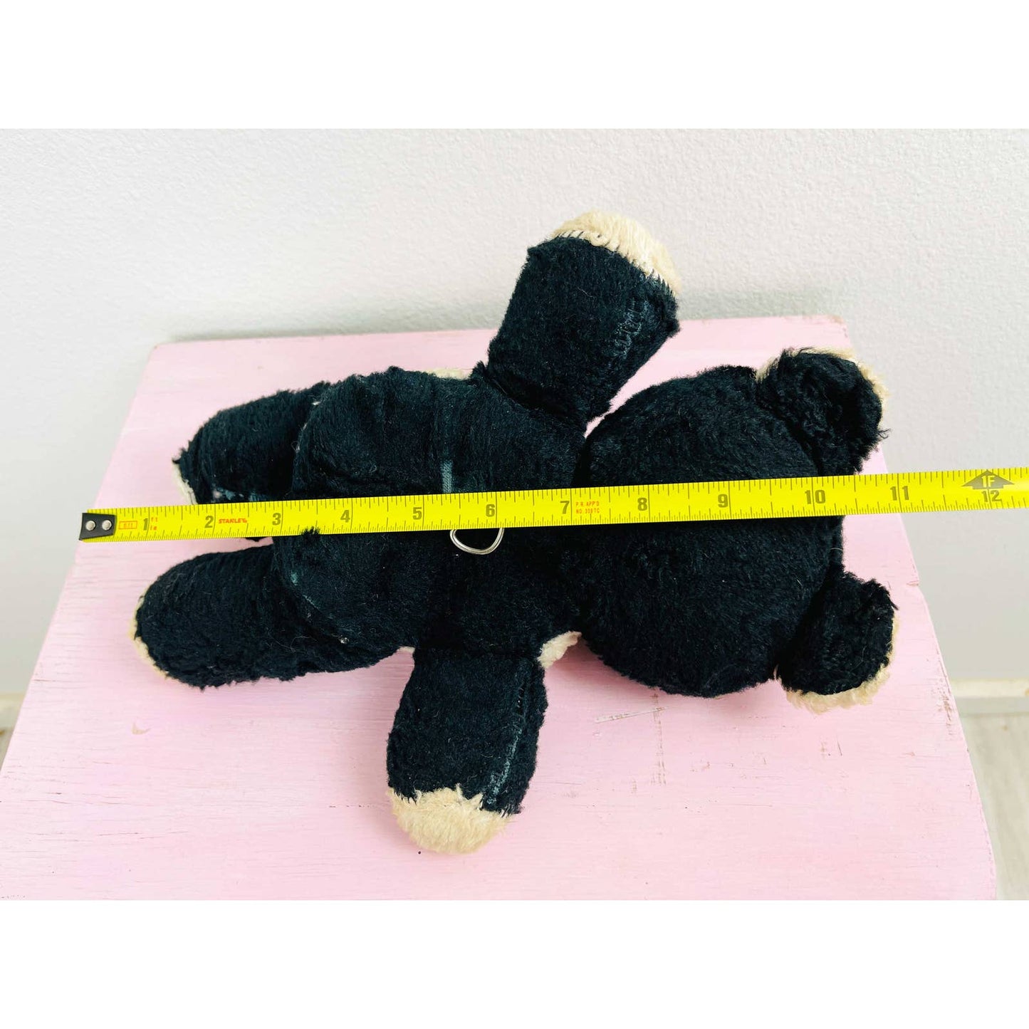 Vintage Rubber Face Panda Bear Plush Wind Up Musical Stuffed Teddy Google Eyes