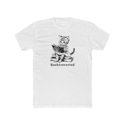 Brooktroverted - Anthropomorphic Cat T-Shirt, Cute Book Lover Tee
