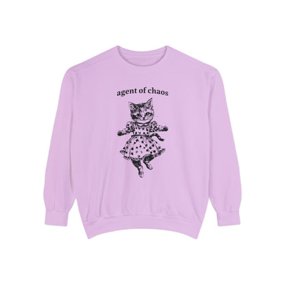 Agent of Chaos Funny Cat Pullover Sweatshirt
