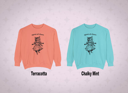 Agent of Chaos Funny Cat Pullover Sweatshirt