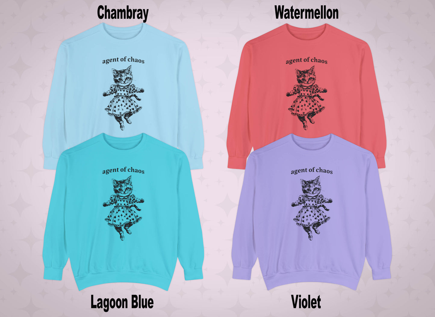 Agent of Chaos Funny Cat Pullover Sweatshirt