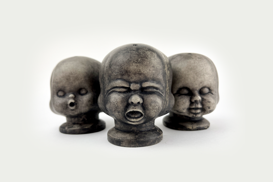 Creepy 3 Faced Doll Head Incense Burner