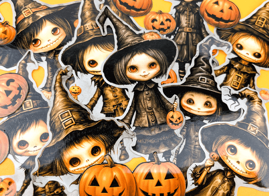 Spooky Halloween Pumpkin Patch Children Sticker Sets