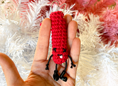 Funny Christmas Ornaments Evolution of a Tampon Set of 3 Crochet Tampons