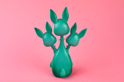 3 headed Bunny Rabbit - Teal