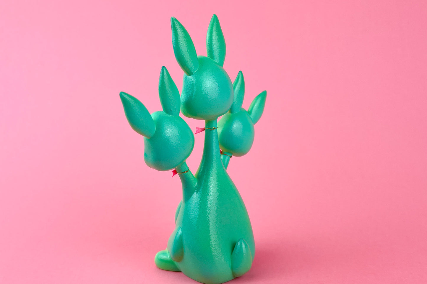 3 headed Bunny Rabbit - Teal