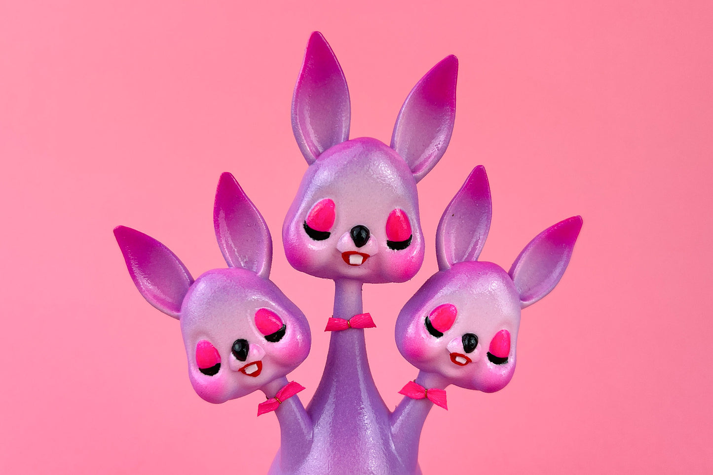 3 headed Bunny - Purple