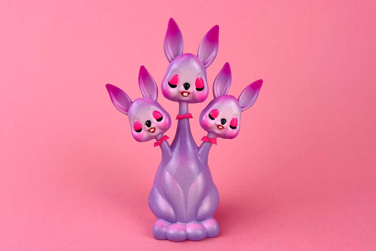 3 headed Bunny - Purple