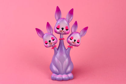 3 headed Bunny - Purple