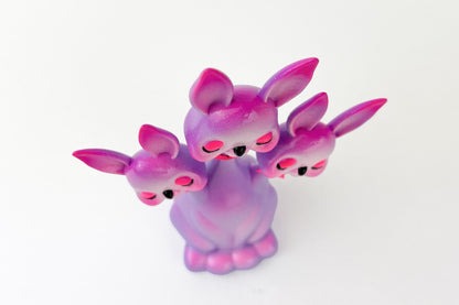 3 headed Bunny - Purple