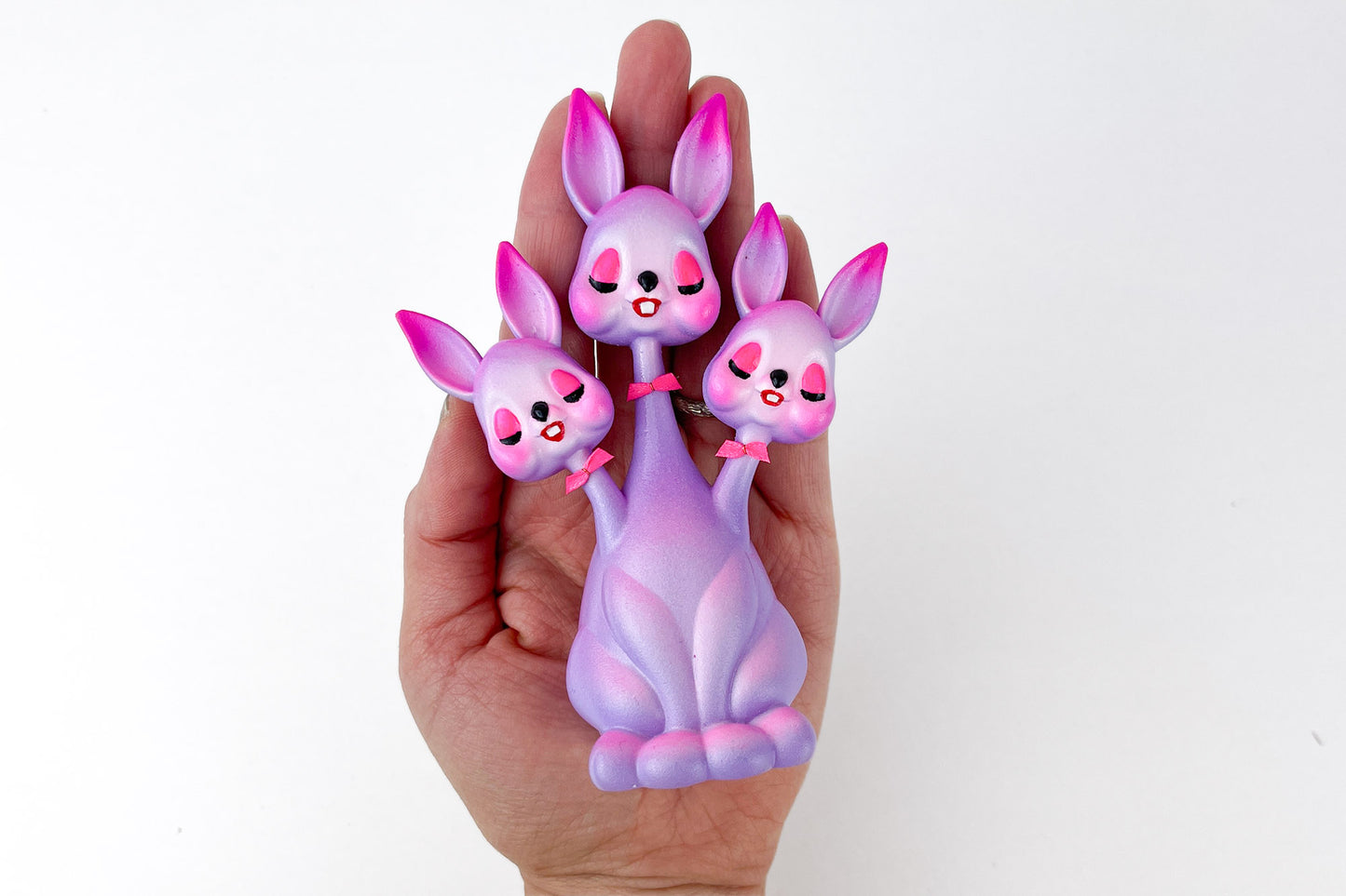 3 headed Bunny - Purple