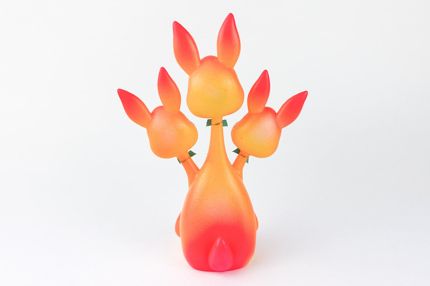 3 headed Bunny - Orange & Pink
