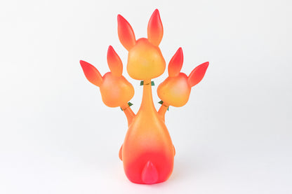3 headed Bunny - Orange & Pink