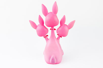3 headed Bunny - Pink