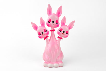 3 headed Bunny - Pink