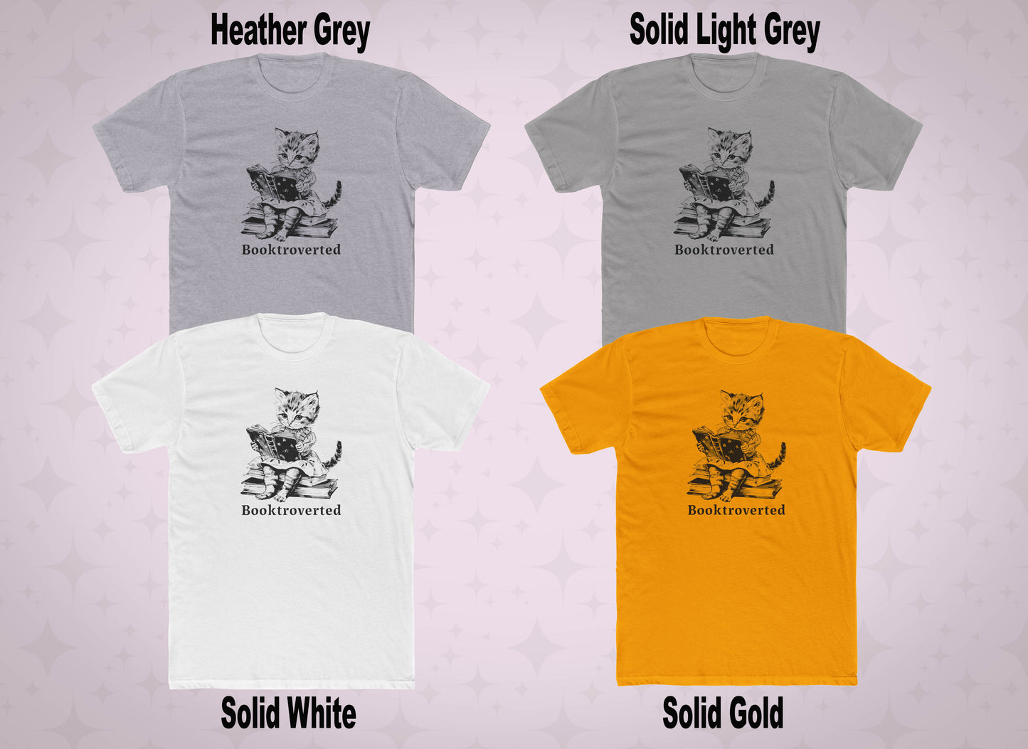 Brooktroverted - Anthropomorphic Cat T-Shirt, Cute Book Lover Tee