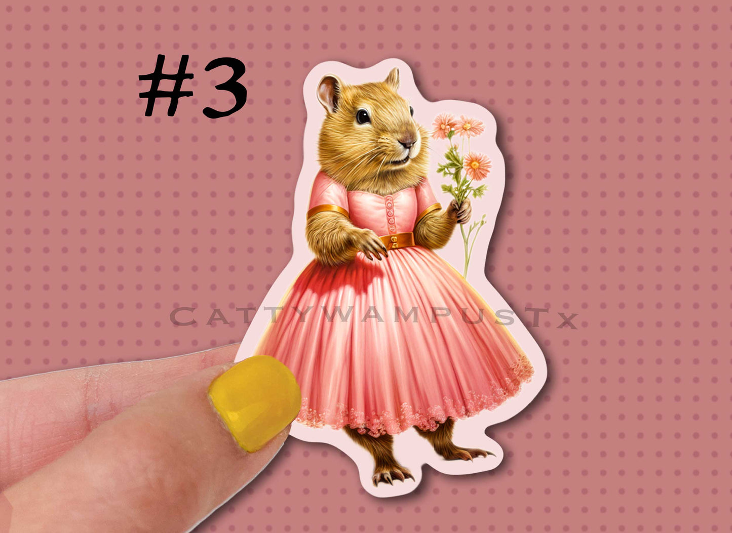 Anthropomorphic Capybara Sticker