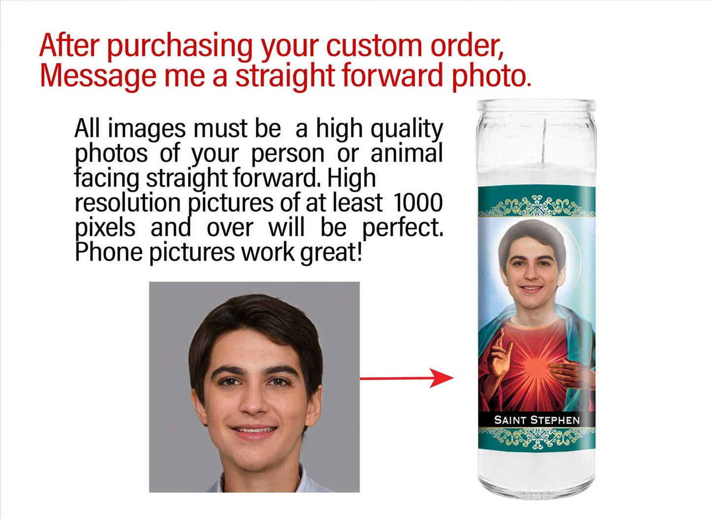 Custom Saint Candle For a Loved One
