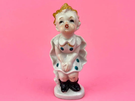 1950's Vintage Kitschy Figurine - Windy Days Marilyn Monroe Girl | Porcelain Hand Painted, Bloomer Dress | Vintage Kitsch Made in Japan