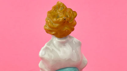 1950's Vintage Kitschy Figurine - Windy Days Marilyn Monroe Girl | Porcelain Hand Painted, Bloomer Dress | Vintage Kitsch Made in Japan