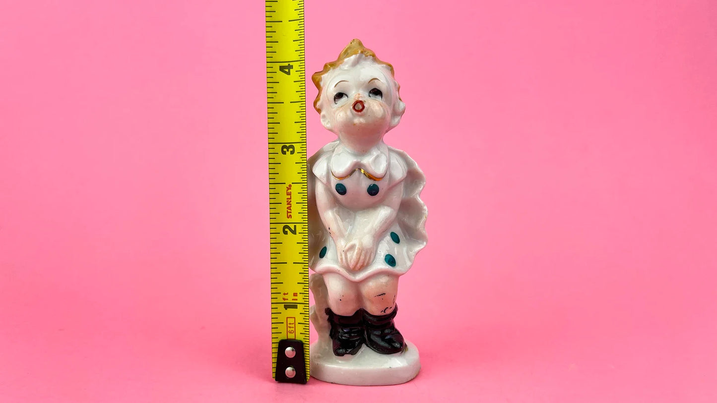 1950's Vintage Kitschy Figurine - Windy Days Marilyn Monroe Girl | Porcelain Hand Painted, Bloomer Dress | Vintage Kitsch Made in Japan