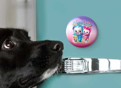 Best Friends - Pocket Mirror, Magnet, and or  Pin Back Button