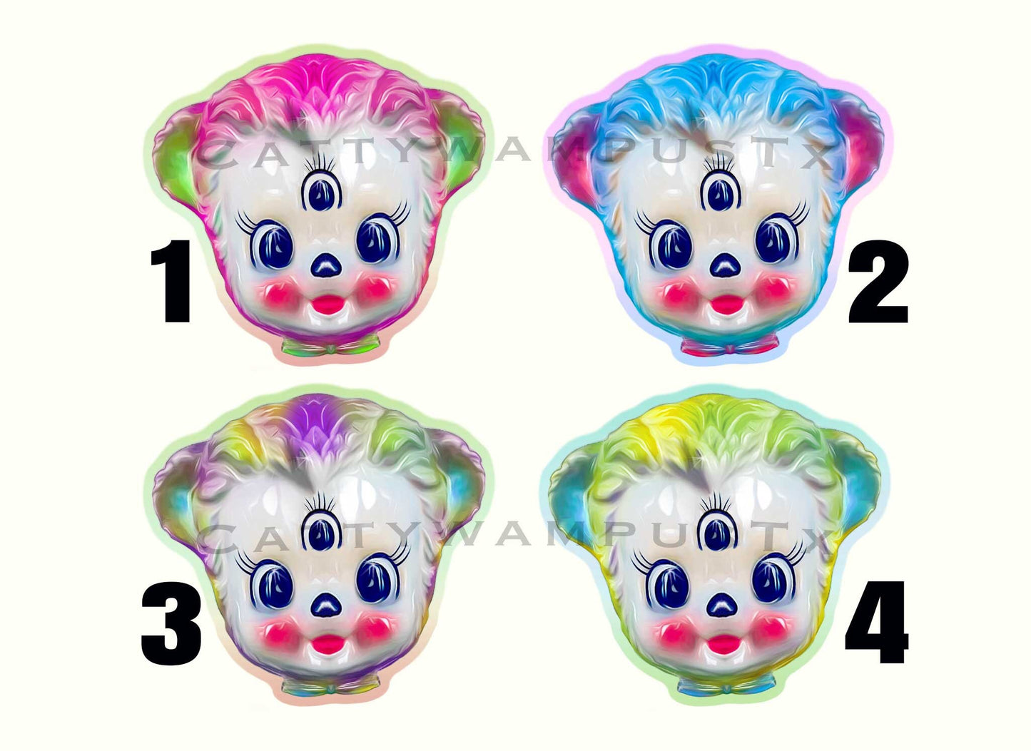 Kitschy 3rd Eye Creature Bear Stickers