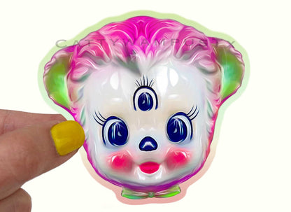 Kitschy 3rd Eye Creature Bear Stickers
