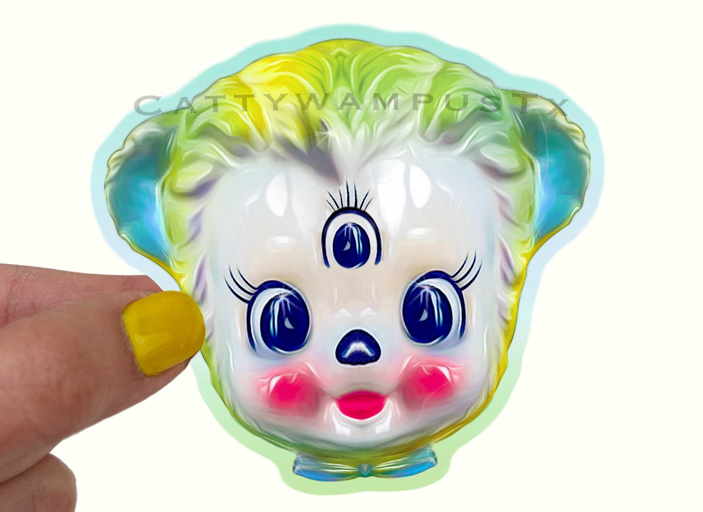Kitschy 3rd Eye Creature Bear Stickers