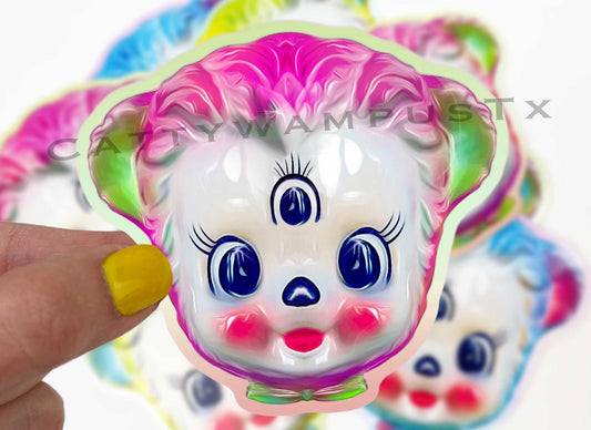 Kitschy 3rd Eye Creature Bear Stickers