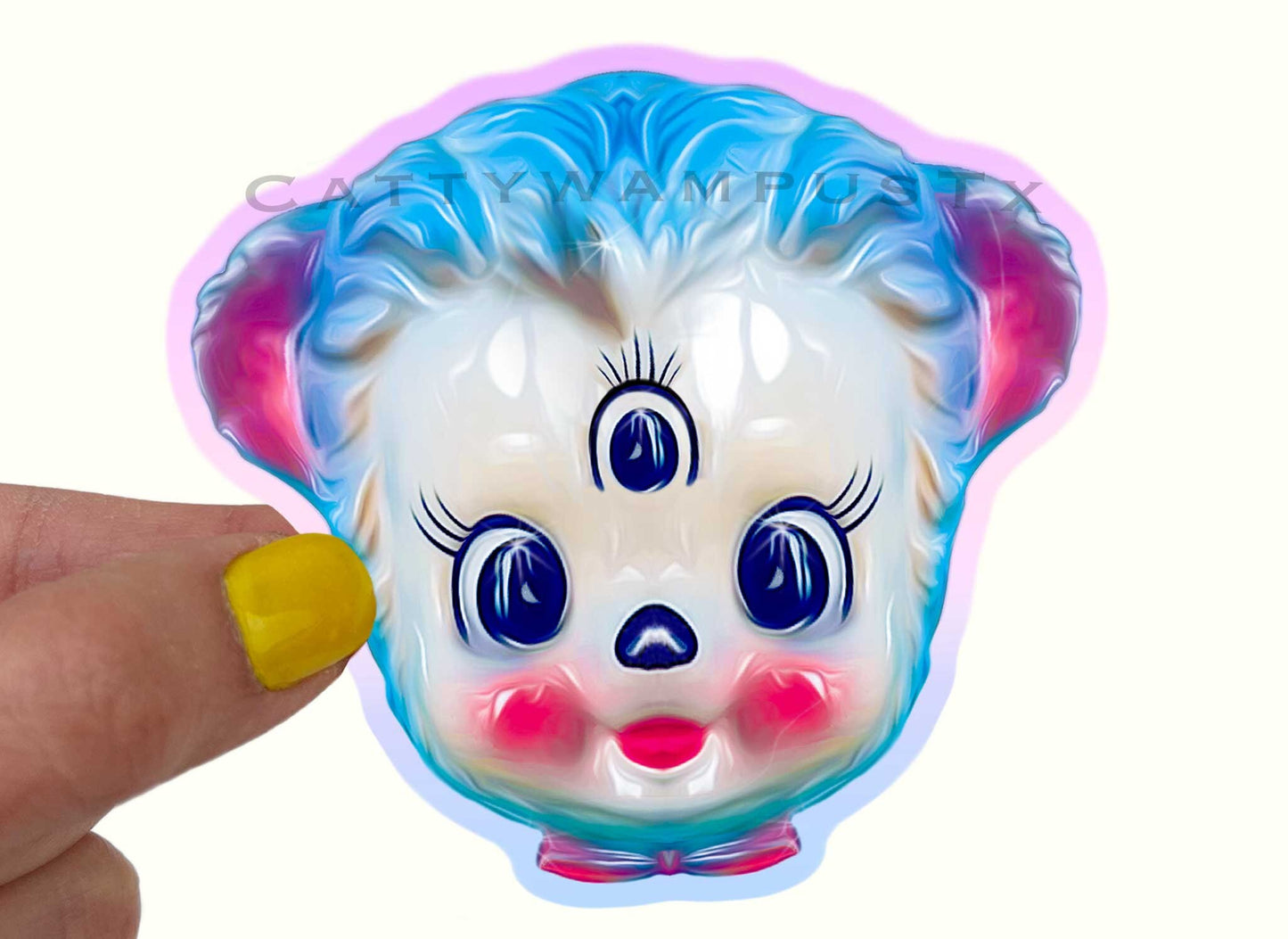 Kitschy 3rd Eye Creature Bear Stickers