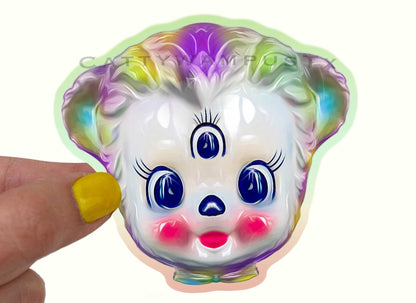 Kitschy 3rd Eye Creature Bear Stickers