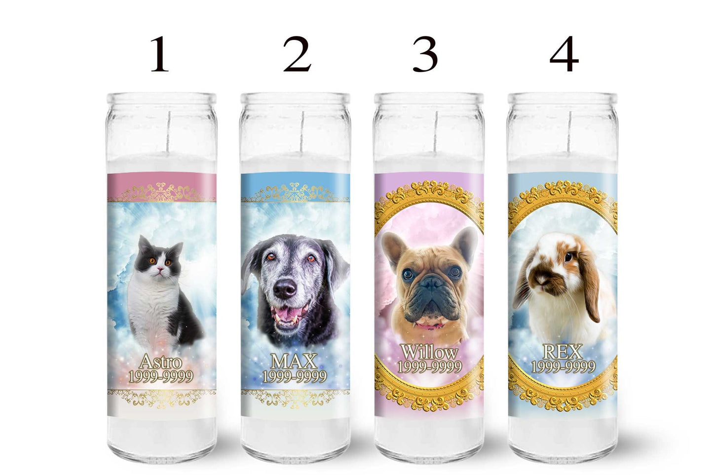 Custom Memorial Prayer Candles for Pets