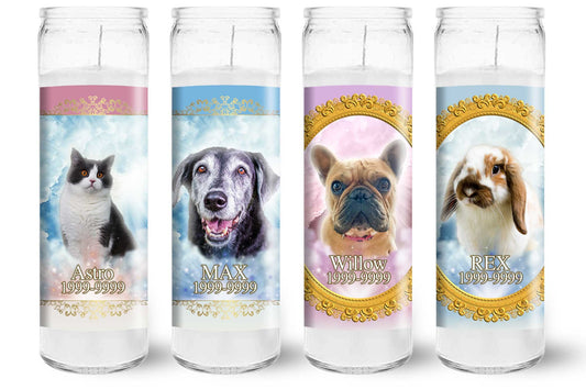 Custom Memorial Prayer Candles for Pets