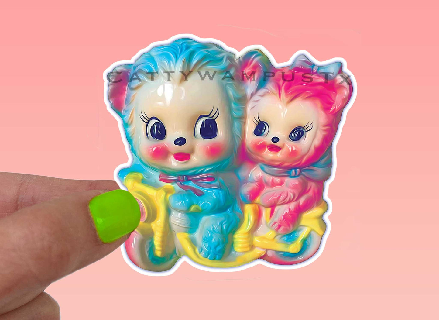 Kitschy Vintage Anthropomorphic Sticker Set