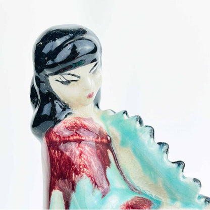 Vintage Mid-Century Planter Geisha Girl with Fan Leslie Evans Furlong