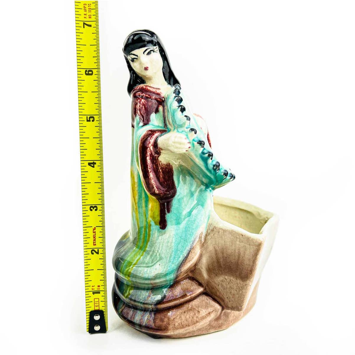 Vintage Mid-Century Planter Geisha Girl with Fan Leslie Evans Furlong